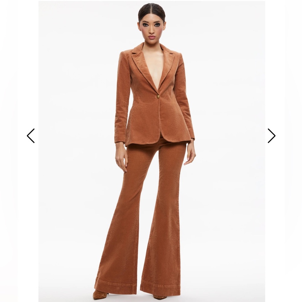 Alice + Olivia Denim Corduroy Macey Blazer - Picture 11 of 13